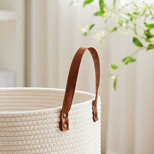 VIPOSCO Tall Laundry Basket 58L Woven Rope Hamper 1