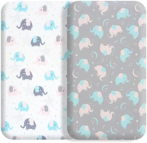 FHMJYY Bassinet Sheet Set 2 Pieces Black