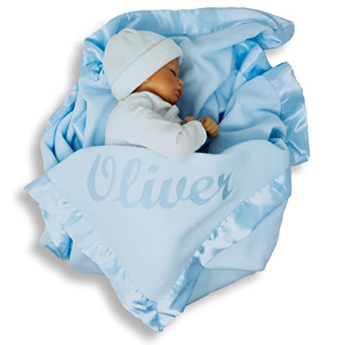 Custom Catch Personalized Baby Blanket for Boys - Blue 1