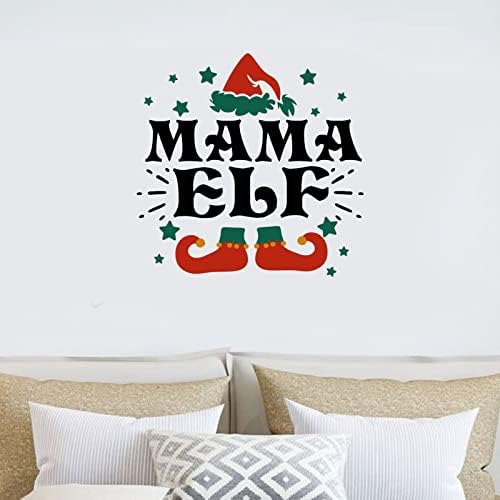 Mama Quote Wall Decal Christmas Elf Inspirational Sticker
