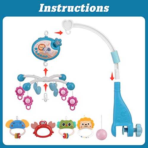Nicknack Baby Mobile with Music and Lights for Infants 0-6 Months