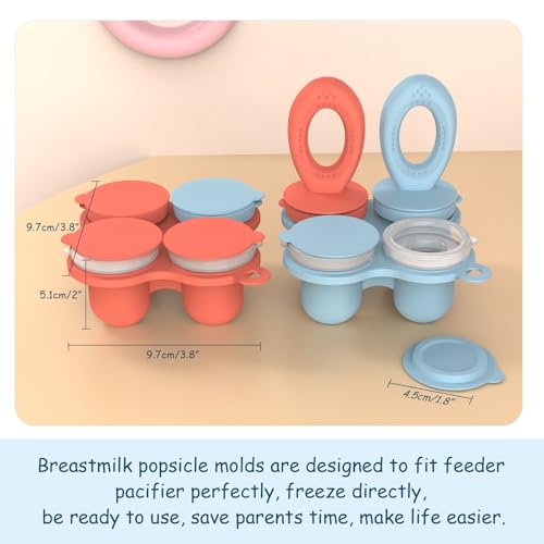 Baby Food Containers Feeder Pacifier Set Blue Red