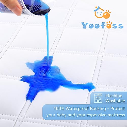 Yoofoss Waterproof Bassinet Mattress Cover 2 Pack 1