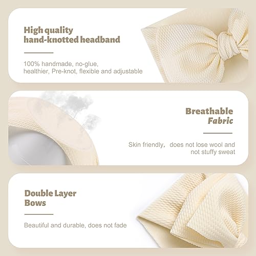 YanJie Soft Stretchy Baby Girl Headbands 3PCS