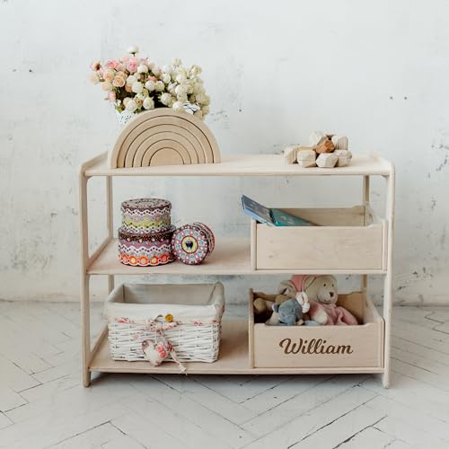 Montessori Kids Toy Shelf Bookcase Set 1