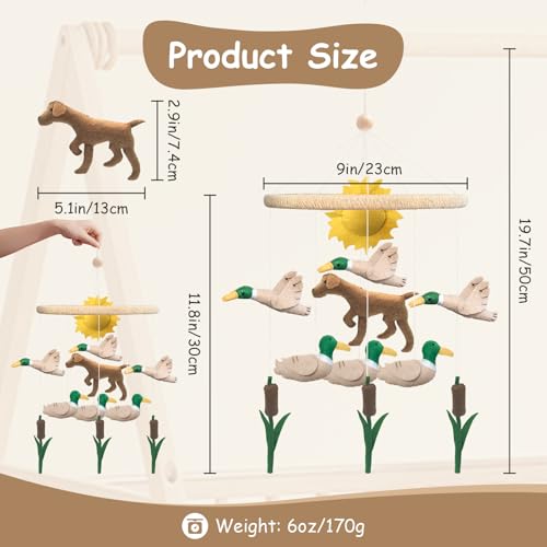 Teeloray Duck Hunting Baby Crib Mobile for Boys Girls