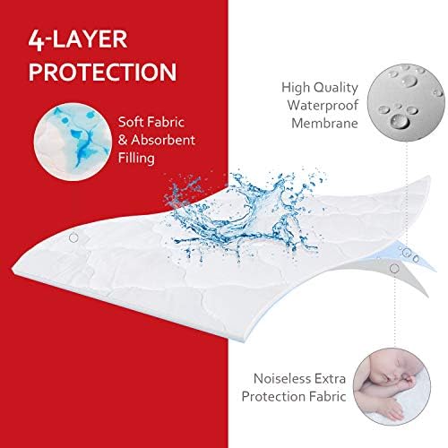 Moonsea 4-Layer Waterproof Pack and Play Mattress Pad