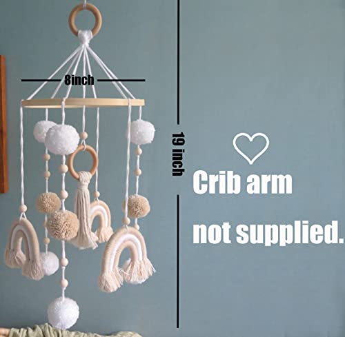 Goukurlsma Neutral Boho Rainbow Baby Mobile