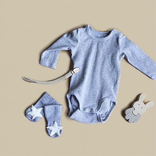 Baby Pacifier Holder 100 Handmade Braided Clip Grey