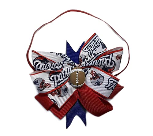 Patriots Girl Bow Elastic Headband for Babies