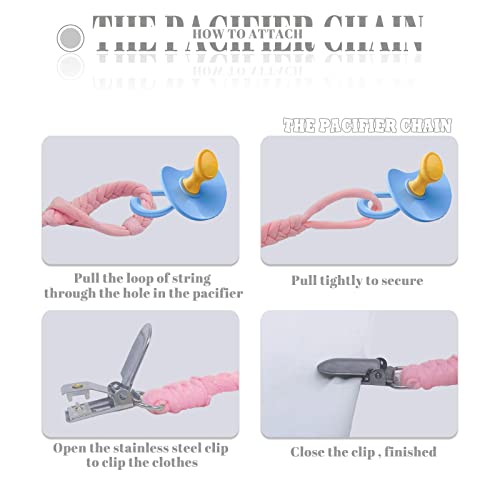 Braided Pacifier Clips for Baby - Unisex Design