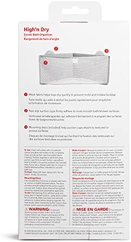 Munchkin High n Dry Corner Bath Toy Organizer - Grey
