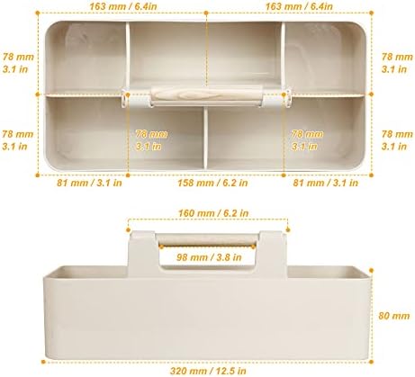 ChengFu Baby Shower Caddy Portable Storage Organizer Tote with Wood Handle