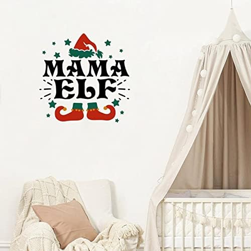 Mama Quote Wall Decal Christmas Elf Inspirational Sticker