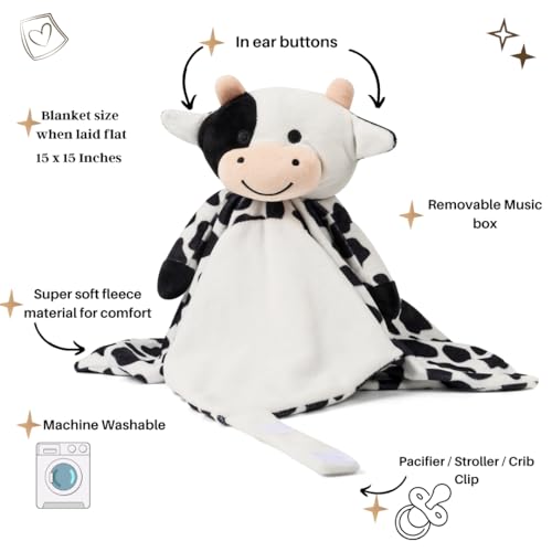 Musical Baby Lovey Cow - Calming Sleep Aid