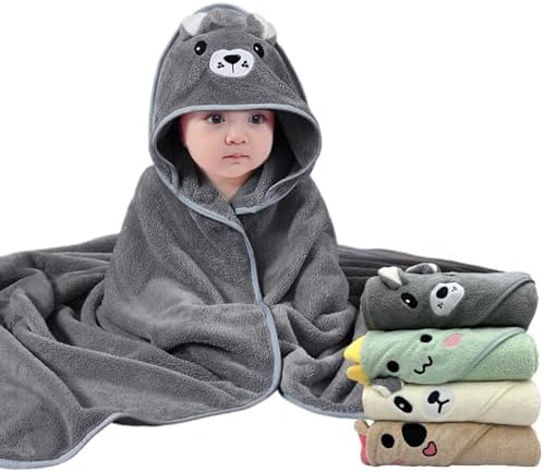 TMIELYBS 4Pack Hooded Baby Towels with Hood