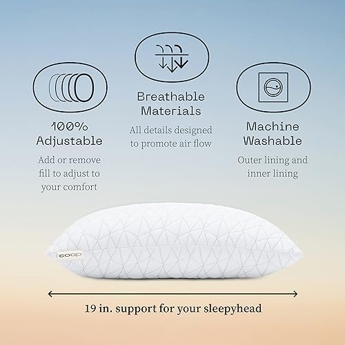 Coop Home Goods Adjustable Toddler Pillow Soft Breathable