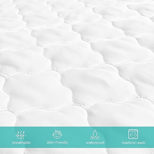 Biloban Crib Mattress Protector Sheet Fitted Waterproof 52x28