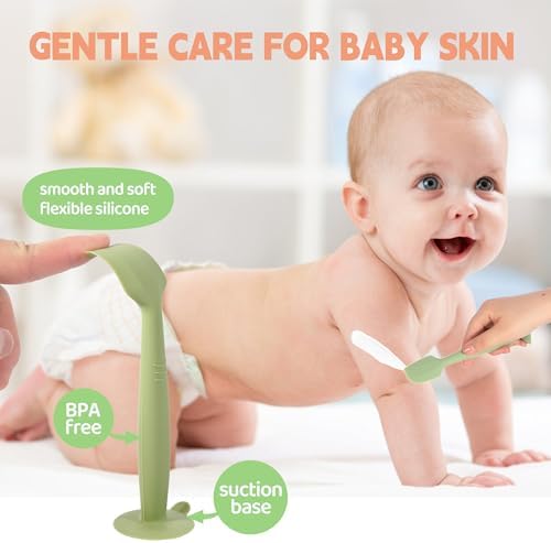 MAIKKB 3 Pack Diaper Cream Spatula with Suction Base