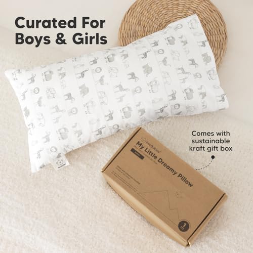 KeaBabies Toddler Pillow - 10x18 Organic Cotton Soft Breathable Machine Washable 2-5 Years