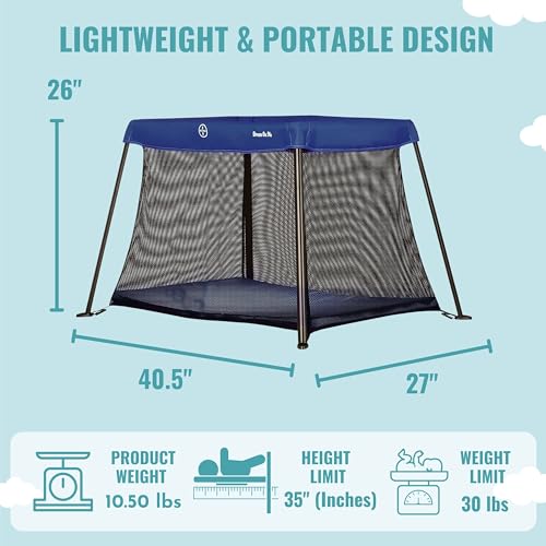 Dream On Me Travel Light Playard with Mattress Pad