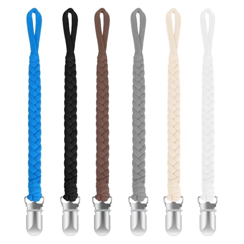 Pokipaw 6-Pack Pacifier Clip for Boys and Girls