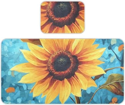 Blue Sunflower Cooling Baby Mattress Pad 28x52 1