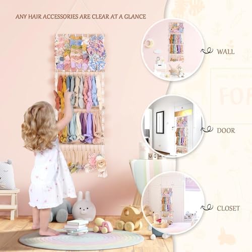 VISATOR Headband and Bow Organizer for Baby Girls