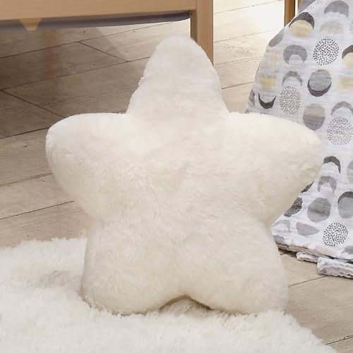Lambs Ivy Star Pillow Plush - Ultra Soft Creamy White 1