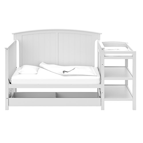 Storkcraft Steveston 5-in-1 Convertible Crib with Drawer White
