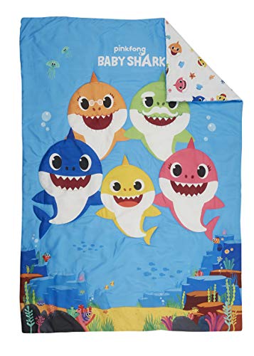 Baby Shark 4-Piece Toddler Bed Set for Boys and Girls