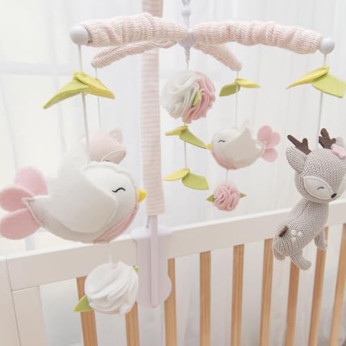 Living Textiles Ava Birds Musical Mobile - Crib Toy with 12 Lullabies