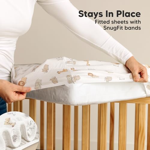 KeaBabies 2-Pack Waterproof Pack and Play Sheets - 38 x 26 Viscose Bamboo