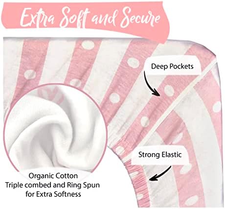 Cambria Baby Organic Cotton Bassinet Sheets 3 Pk