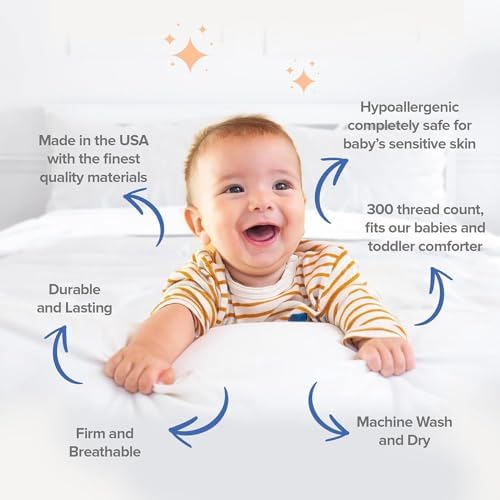 Continental Bedding Duvet Cover Protector for Toddler Comforter 33x42 White
