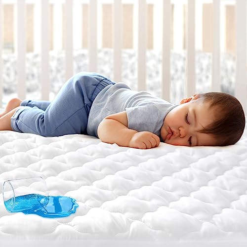 Biloban Crib Mattress Protector Sheet Fitted Waterproof 52x28