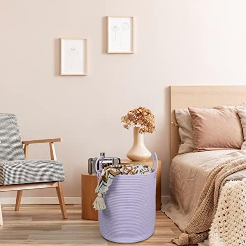 XUANGUO Tall Rope Laundry Basket with Handles