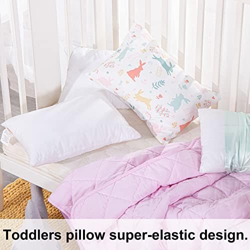 NTBAY 2 Pack Cotton Down Alternative 13x18 Travel Pillows for Kids