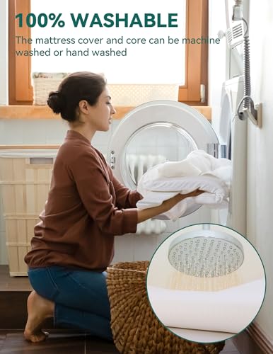 BABELIO Crib Mattress Topper Washable and Breathable 52 x 27 x 1