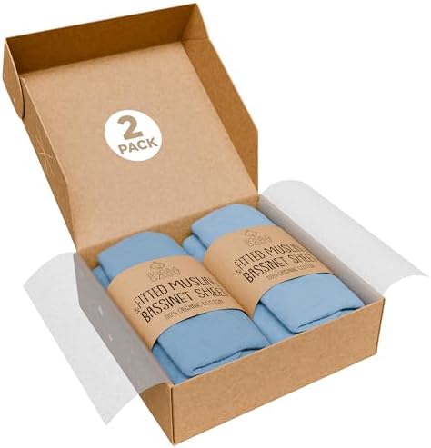 Bassinet Sheet - Organic Muslin Cotton 2 Pack
