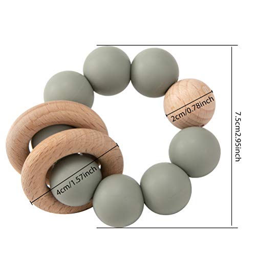 TOPGOMES Silicone Baby Teether BPA Free Muted 1
