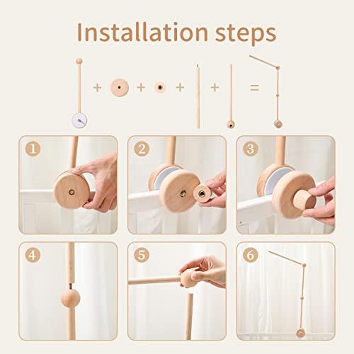 Baby Mobile Arm Holder with Rotating Music Box