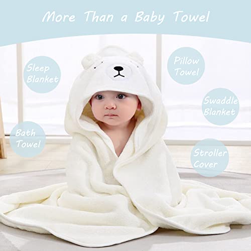2 Pack Hooded Baby Towels - Elephant Bear Design