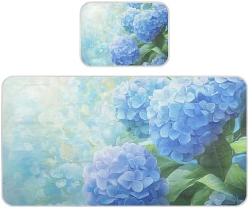 Blue Hydrangea Motto Cooling Baby Mattress Topper 28x52