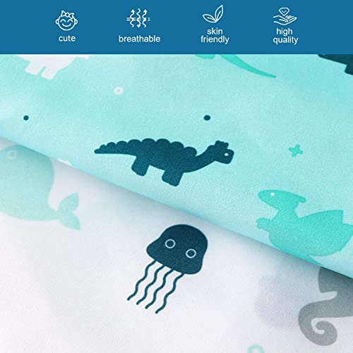 SPRINGSPIRIT Crib Sheets 2-Pack Dinosaur Ocean Print
