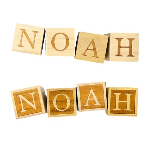 Custom Engraved Name Blocks for Baby