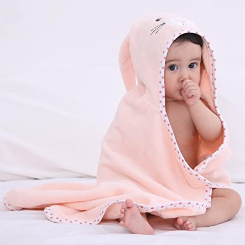 TBEZY Baby Hooded Towel with Bunny Design 1