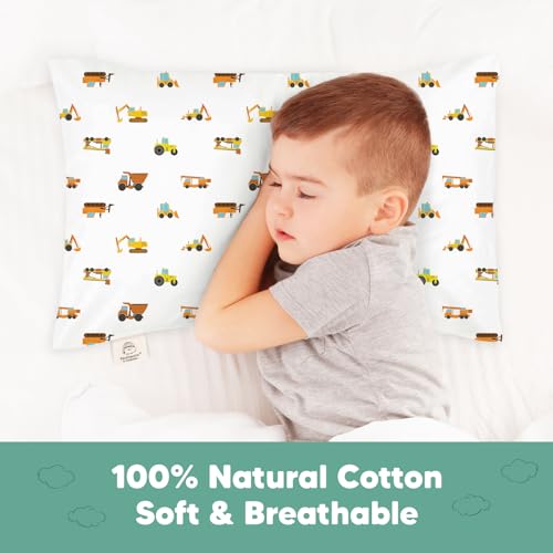 KeaBabies Toddler Pillowcase 13x18 - Organic Cotton Soft Durable Cute Envelope Closure
