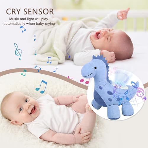 Wiqins Baby Sleep Soother with Cry Sensor and Dinosaur Night Light