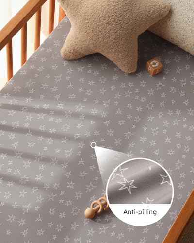 Unnivoll 3-Pack Neutral Crib Sheets Breathable Microfiber 28x52x8in